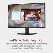 Dell 27 Monitor SE2725HM, Full HD 1920x1080, 100Hz Refresh Rate, IPS Panel, 5ms Response Time, VESA 100x100mm, HDMI and VGA Ports, Black