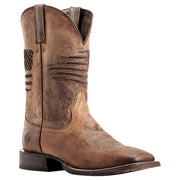 Ariat 10029699 Circuit Patriot Western Boots for Men - Weathered Brown - 9M