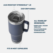 YETI Rambler 30-oz. Travel Mug with Stronghold Lid - Tropical Pink