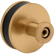 Signature Hardware Lazzara Leather Mushroom Cabinet Knob, 1-1/2 Inch, Champagne Bronze Finish, Zinc Base, 954062-112