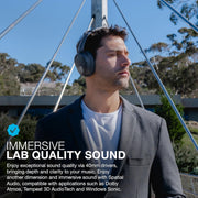 JLab JBuds Lux ANC Wireless Over-Ear Headphones, Hybrid Active Noise Cancelling, 70 Hour Battery, Cloud Foam Earcups, Gray