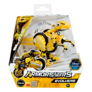 MGA Entertainment Armorsaurs Evolver Blaze 2-in-1 Transforming Yellow Raptor to Vehicle Toy, Multi-Step Conversion, Ages 6+, 7.2 in