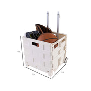 Simplify Portable Folding Shopping Cart Trunk Organizer - WHITE ONE SIZE