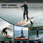 Genreen Inflatable Stand up Paddle Board with SUP Accessories, 11 Fishing Paddle Boards for Adults & Youth of All Skill Levels