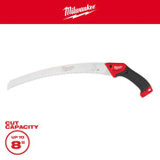 Milwaukee 48-22-9372 14 in. High Carbon Steel Blade Fixed Pruning Saw w/Ergonomic Handle & Reversible Scabbard