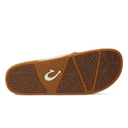 OluKai Kipea Olu Women's Slide Sandals, Premium Full-Grain Leather, Puka Tan, Size 6, 20464