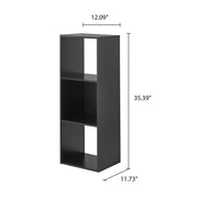 Mainstays MS52002021001BK 3-Cube Storage Organizer, Black