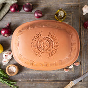 Rmertopf 50 Year Anniversary Roasting Dish, German Made Clay Baker, Non-Stick Surface, Steam-Baking, 5 Liter, Antique Design