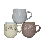 Marcelle W03M078-1 6 Pc., Ceramic Coffee Mug Set with Metal Stand, 17oz