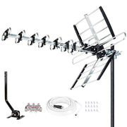 Five Star 6818KJ-FSA-HYW 4K HD Outdoor HDTV Antenna, 300-Mile Range, Multidirectional, Black, 30 in