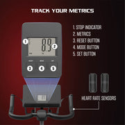 FitRx Hyper Upright Exercise Bike, Adjustable Magnetic Resistance, LCD Monitor, Black, 30667