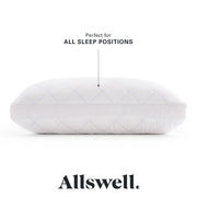 Allswell Cool Lux Bed Pillow with Cooling Cover, Firm Support, Suprelle Cooling Fiber Fill, Diamond Stitch Pattern, King, 2 Pack
