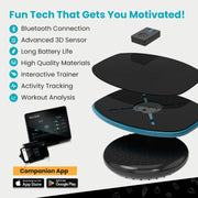 GoCube GoBalance Sport Balance Board with Bluetooth Connectivity, 12 Interactive Games, Core Strength Training, Black with Blue, 411545