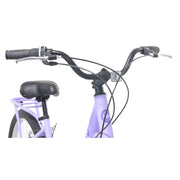 Concord Laguna Comfort Bike, 27.5 in Wheels, Steel Low Step Frame, 7-Speed Shimano Gearing, Adjustable Seat and Handlebar, Unisex, Purple, 42815