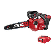 Skil PWR CORE 40 12 In. Brushless Top Handle Cordless Chainsaw with 2.0Ah Battery and Charger, Tool-Free Chain Tensioning, 40V TH1200C-11