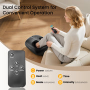 Cosywill Foot Massager with Shiatsu Compression and Kneading, Heat Therapy, Remote Control, Black