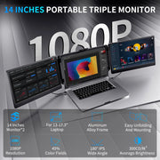 FORKA S2 14-inch Laptop Screen Extender Monitor, Black