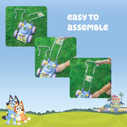 Little Kids Inc Bluey Bubble Lawn Mower Bubble Blowing Machine with Sound Blue Toddler Toy 577
