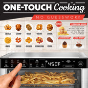Gourmia Air Fryer Toaster Oven, 10-Quart Capacity, 12 Preset Functions, FryForce 360 Technology, Convection Mode, Stainless Steel, GTF1188SSA