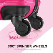 Gowill 9-Piece Luggage Set, Hard ABS Shell, 20/24/28 Inch Suitcases with 6 Organizing Bags, 360 Spinner Wheels, Blue or Rose