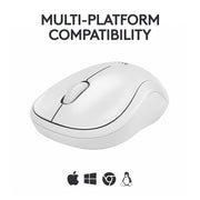 Logitech M240 Silent Bluetooth Wireless Optical Ambidextrous Mouse, Off-White, Long Battery Life, Compact Design, 910-007116