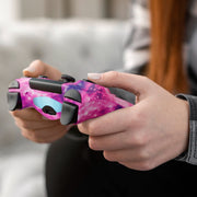 CHENGDAOPS415XYZ  Wireless Controller for P4/Slim/Pro/PC, 6-Axis Sensor, Dual Vibration, - Pink Universe