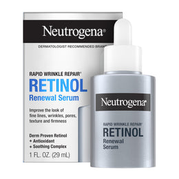 Neutrogena Rapid Wrinkle Repair Retinol Renewal Serum, Lightweight Facial Serum with Pure Retinol and Antioxidant Carnosine, 1 fl oz, 94597085