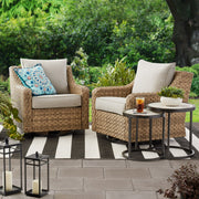 Better Homes & Gardens River Oaks Outdoor Swivel Gliders with Patio Covers, Set of 2, Natural - Unique Design