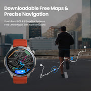 Amazfit Balance 2 Smartwatch, 47mm AMOLED Sapphire Glass Display, Dual-Band GPS, 21-Day Battery, 170+ Sport Modes Including HYROX and Golf, Heart Rate and Sleep Tracker, Black Silicone Band, A2430