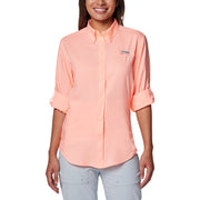 Columbia PFG Tamiami II Long-Sleeve Button-Down Shirt - Tiki Pink - XL