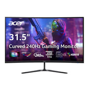 Acer Nitro Gaming Monitor, 31.5in Curved 1500R, Full HD 1920x1080, 240Hz Refresh Rate, 1ms VRB Response, AMD FreeSync Premium, HDR10, ZeroFrame Design, VESA Mount Compatible, ED320Q W0biip