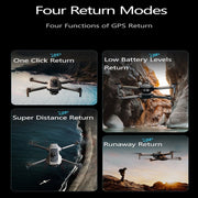 Flypear 8000W Foldable GPS Drone With 4K HD Camera & GPS Control For Adults, Gray