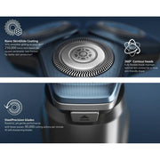 Philips Norelco Shaver 6800 SenseIQ Technology Wet/Dry Rotary Electric Shaver Black 6 Piece Set S6800/90