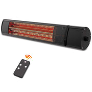 PATIOBOSS E0041-TW15R Electric Infrared Outdoor Heater for Patio Wall Mounted for Outside Garage Porch 1500W, Black