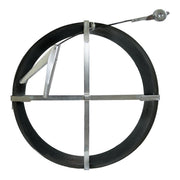 Cobra Products Flat Steel Sewer Rod, Durable Oil-Tempered Spring Steel, Gray, 3/4in x 1/16in x 50ft, Adjustable Grip Handle, 60500