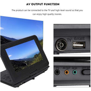 iFanze 13.9 Portable DVD Player with 10.1 HD Swivel Display Screen 800x480 Resolution 16:9 LCD Screen 100-240V Dvd Player, Black