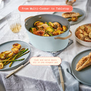 Made By Gather Beautiful 10-in-1 6 Qt Electric Multi-Cooker with 7 Preset Functions Hydrangea 29453