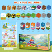 Crtynell Magnetic Blocks, 120PCS Magnetic Building Cube Game, Constructions Toys for Boys & Girls