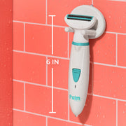 PalmPerfect Rechargeable Electric Women's Shaver with Dual Stainless Steel Blades, Built-in LED Light, Waterproof, Shower Mount, 3918