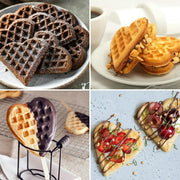 Nostalgia MWFHRTWM5PK MyMini Personal Electric Heart Waffle Maker, Red