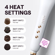 Wavytalk Pro Steam Hair Straightener Brush, 3-in-1 Hydro-Infusion Steam Technology, White