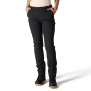 Carhartt Women's Essential Canvas Work Utility Pants, Relaxed Fit, Mid-Rise, Straight Leg, Dark Sepia, Size 4, 105113