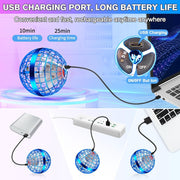 Mofajang D853 Flying Orb Ball Toy, Mini Galaxy Hover Ball with RGB LED Light, Advanced Airflow Technology, 3 Flight Modes