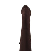 DV Dolce Vita Bardonny Wide Calf Knee High Block Heel Boot, Dark Brown Faux Suede, Size 8.5