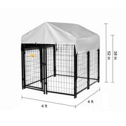 KennelMaster DK5244WC 52 in. x 4 ft. x 4 ft. Welded Wire Dog Fence Kennel Kit