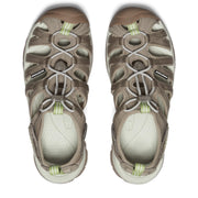 KEEN Whisper Women's Athletic Sandals, Water-Resistant, Lightweight, Adjustable Bungee Closure, Timberwolf/Tarragon, Size 6.5 Medium, 1027365