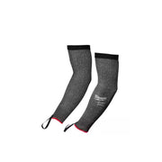 Milwaukee 48-73-9050 16 in. Black 4-Way Stretch Cut 5 Resistant Protective Arm Sleeves, Gray