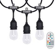 Honeywell 24 ft. Color Changing LED String Light Set, 8 Shatter-Resistant Bulbs, Remote Control, Multicolor, Warm White, ST124E216185