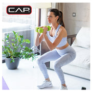 CAP Neoprene Dumbbell, 8lb, Green, Hexagonal Shape, Cast Iron Core, Single