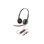 Poly Blackwire 3220 Stereo USB-C Headset with Noise-Canceling Microphone, On-Ear, Black, 8X228AA